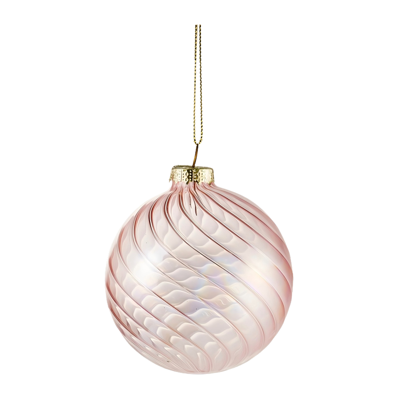 8cm duhová koule Swirl Christmas Glass Bauble