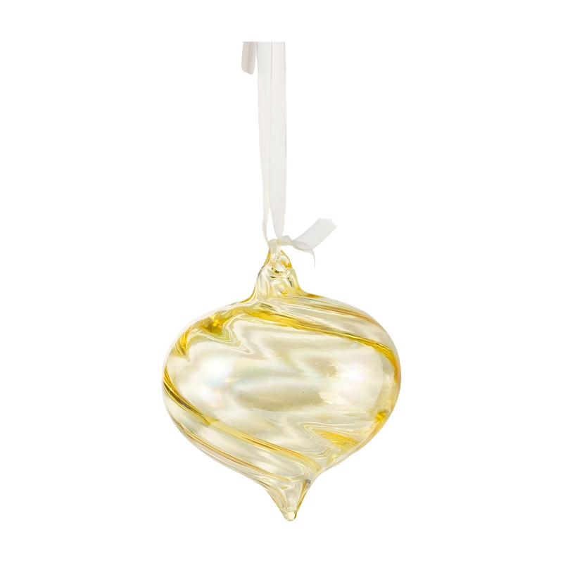 8cm duhová koule Swirl Christmas Glass Bauble
