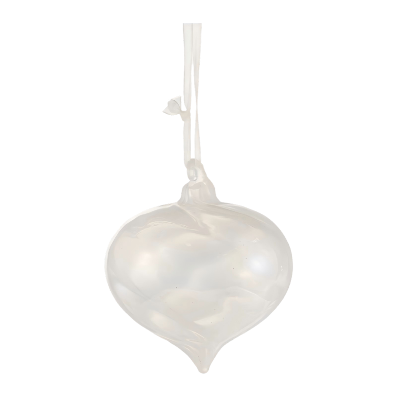 8cm duhová koule Swirl Christmas Glass Bauble