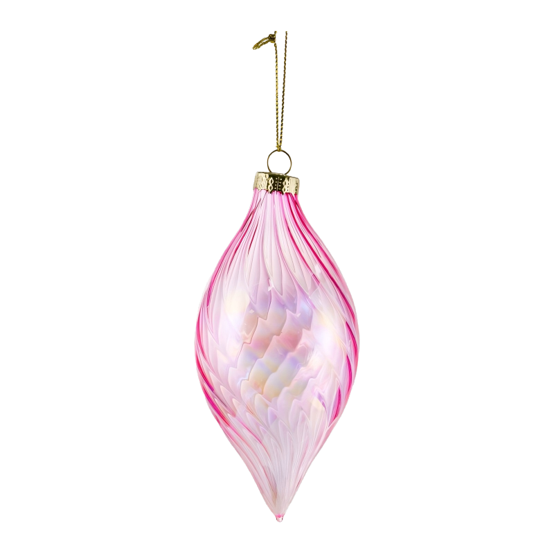 8cm duhová koule Swirl Christmas Glass Bauble