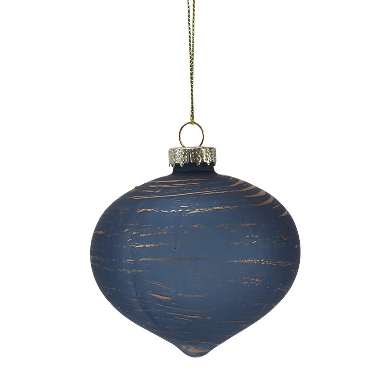 8cm Morandi Stripe Vánoční skleněná koule Ornament (jeden / sada 3)