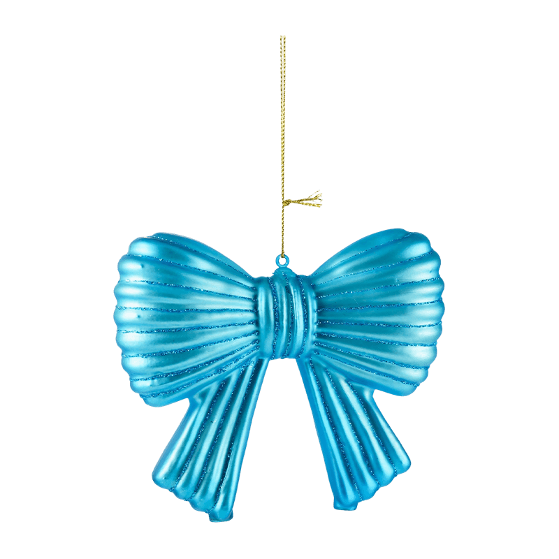 Vánoční třpytivá mašle Ornament závěsná dekorace