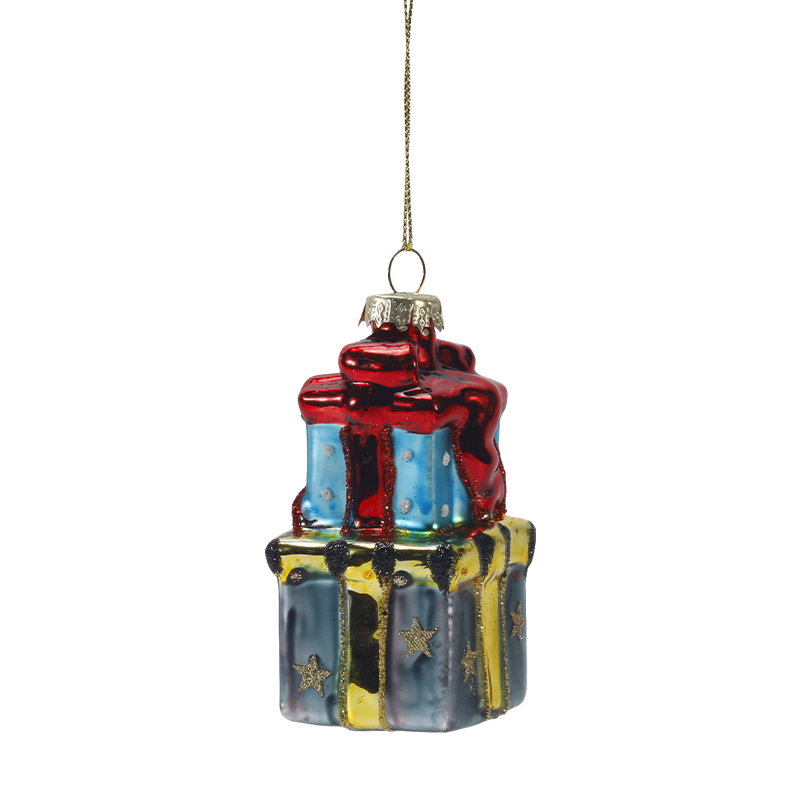 Vánoční skleněný ornament (houba / sada dárkových krabic)