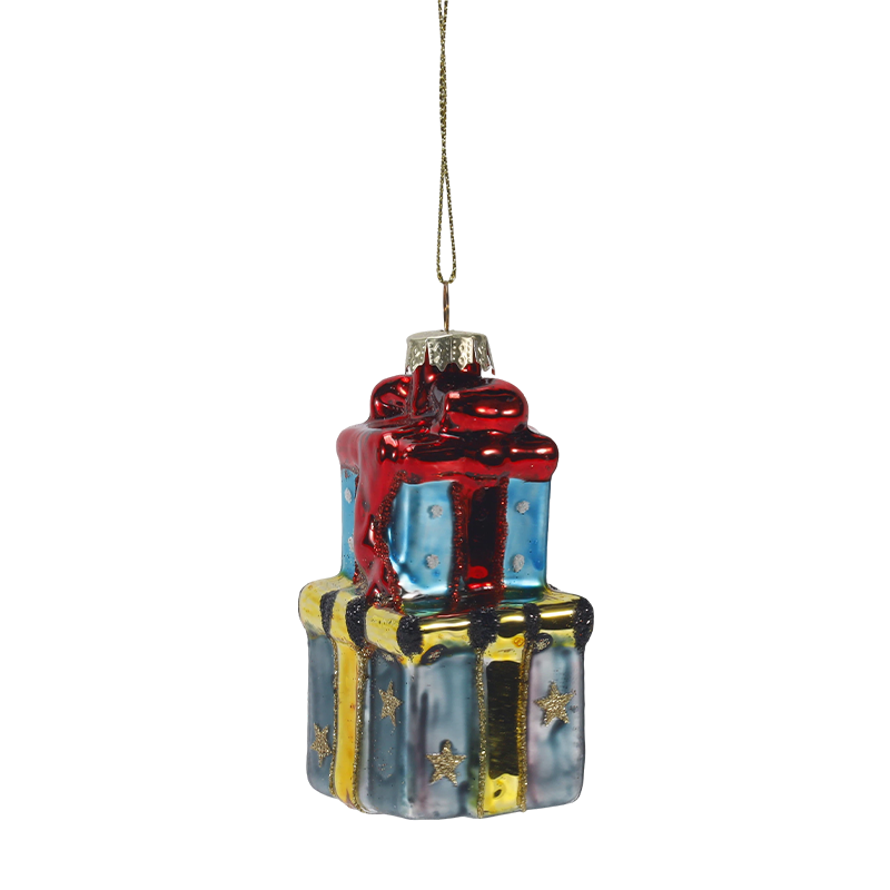 Vánoční skleněný ornament (houba / sada dárkových krabic)