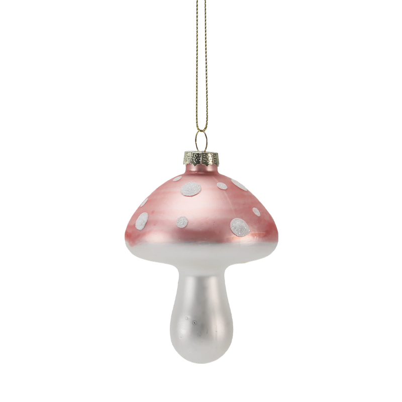 Vánoční skleněný ornament (houba / sada dárkových krabic)