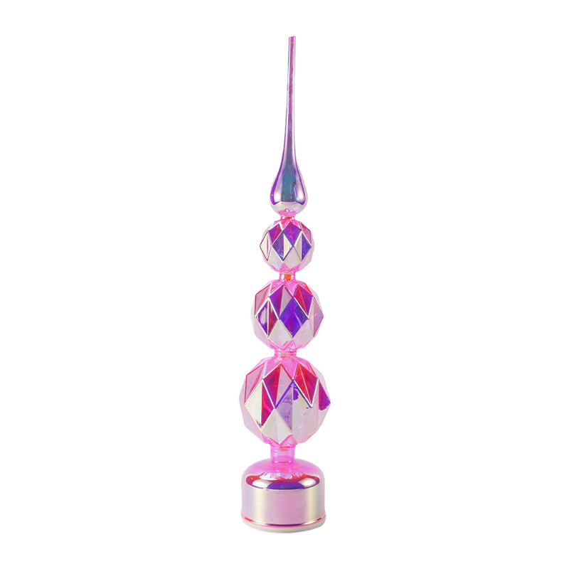 Iridescent Crystal LED Tower Decor / Sněhulák vánoční stromek na stůl
