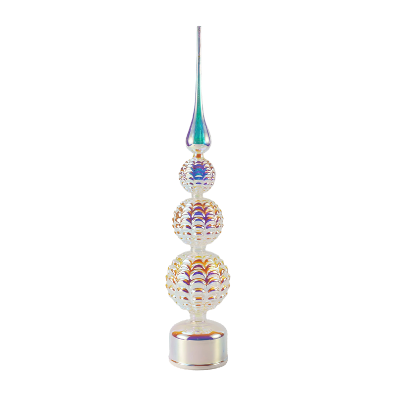 Iridescent Crystal LED Tower Decor / Sněhulák vánoční stromek na stůl