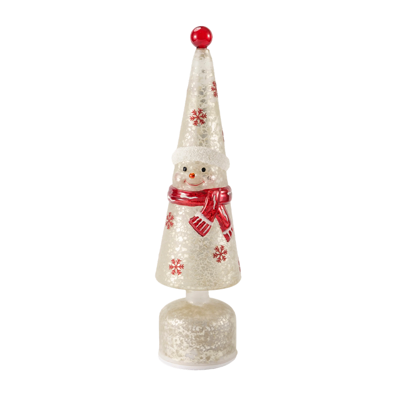 Iridescent Crystal LED Tower Decor / Sněhulák vánoční stromek na stůl