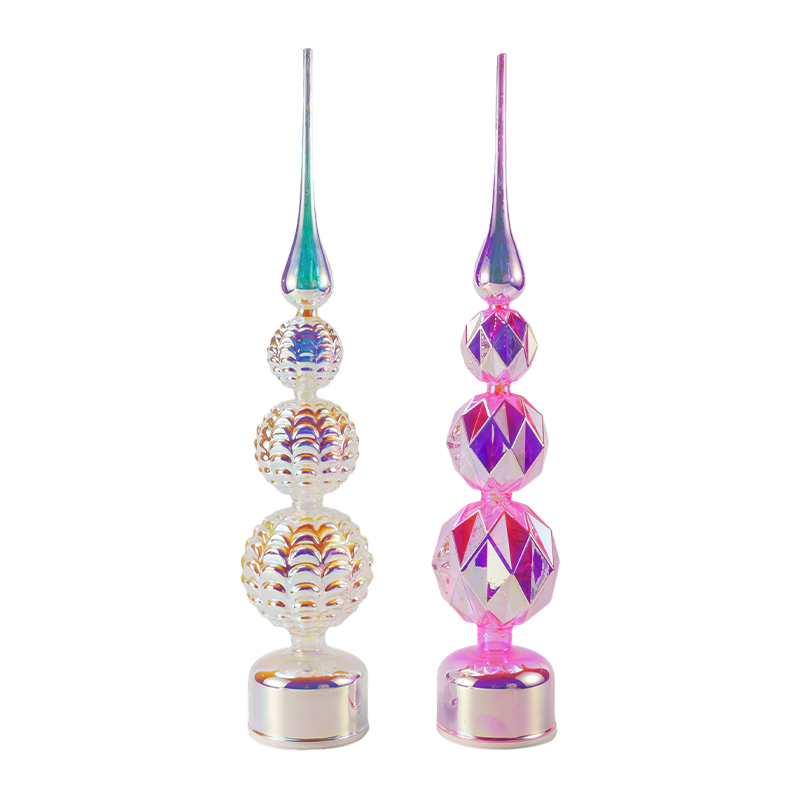 Iridescent Crystal LED Tower Decor / Sněhulák vánoční stromek na stůl