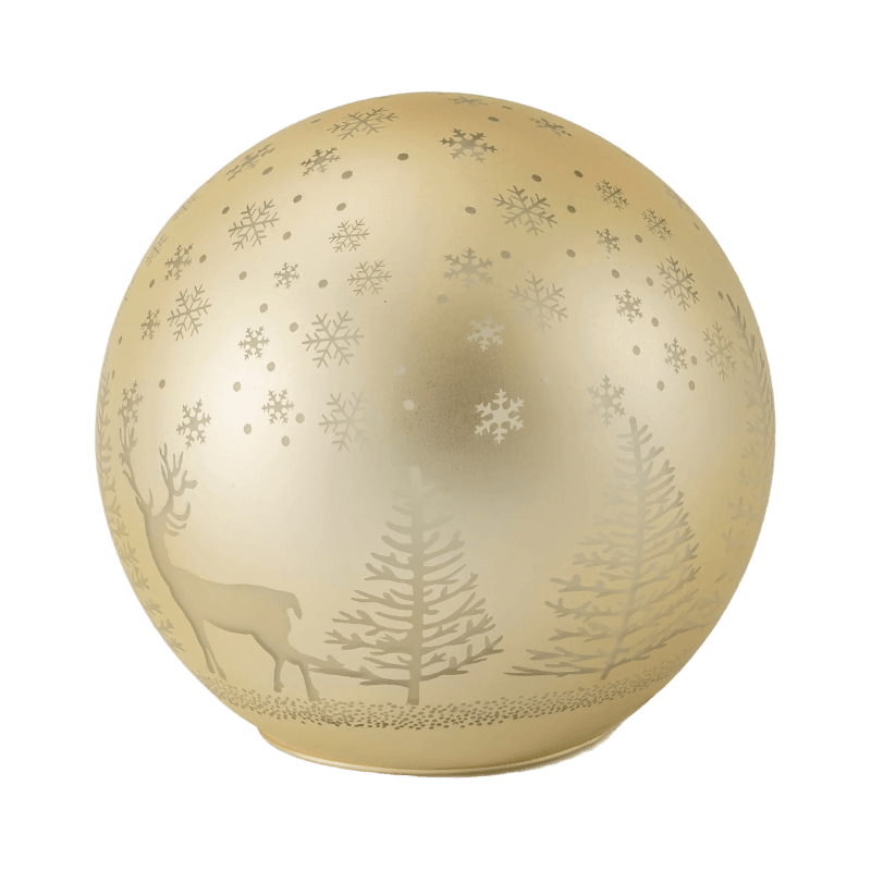 LED koule Golden Forest Scene / LED koule s červeným a bílým pruhem (s LED)