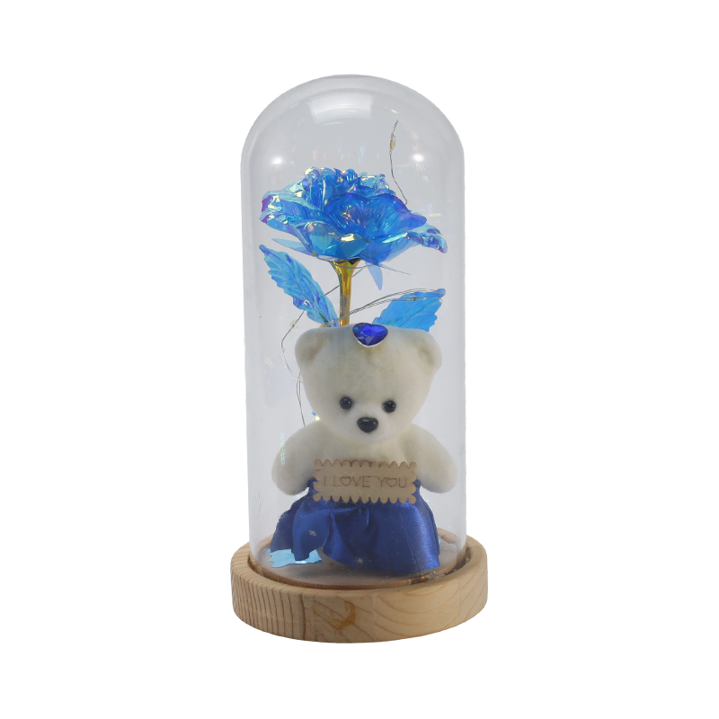 Galaxy Rose Glass Cloche Light (s/bez medvídka, více barev)