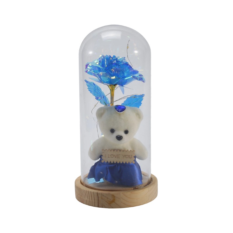 Galaxy Rose Glass Cloche Light (s/bez medvídka, více barev)