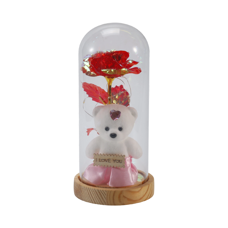 Galaxy Rose Glass Cloche Light (s/bez medvídka, více barev)