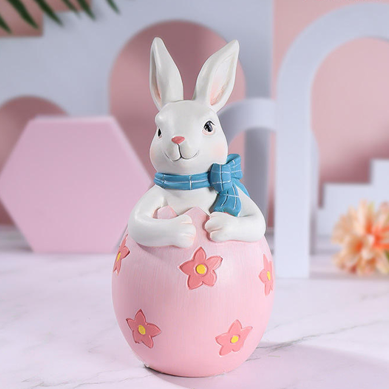 Sada dekorací figurky velikonočního zajíčka 8*16cm z pryskyřice