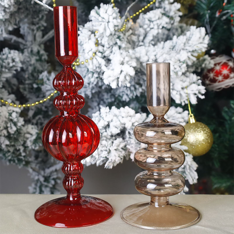 Sváteční stolní dekorace z ručně foukaného skla 18 cm