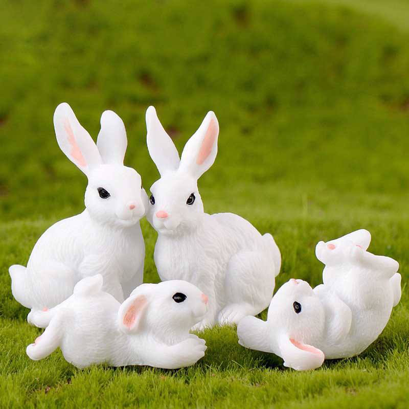 Sada dekorací figurky velikonočního zajíčka o průměru 8 cm