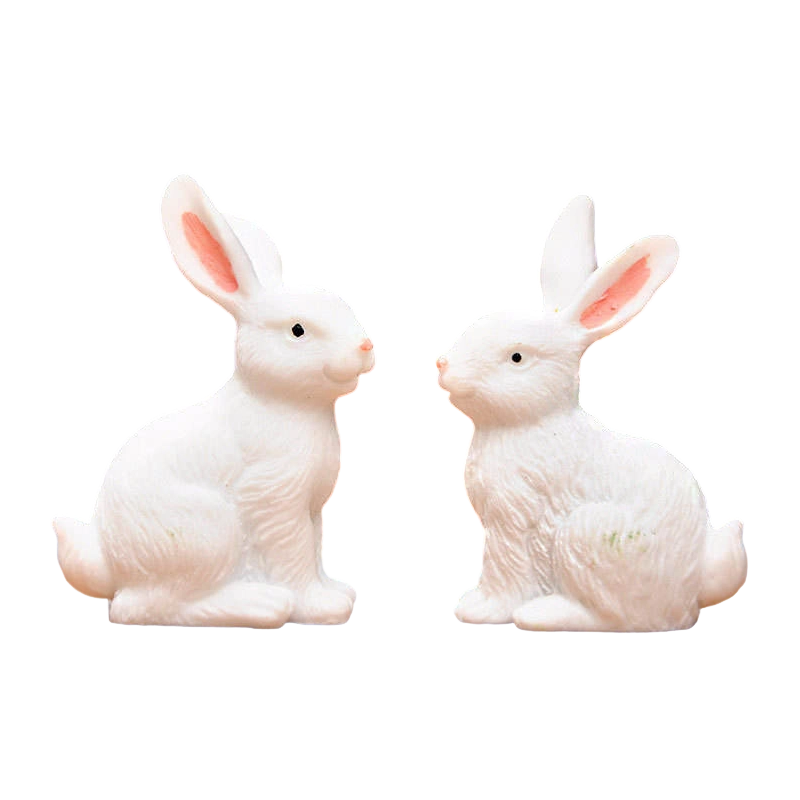Sada dekorací figurky velikonočního zajíčka o průměru 8 cm