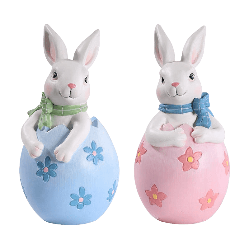 Sada dekorací figurky velikonočního zajíčka 8*16cm z pryskyřice